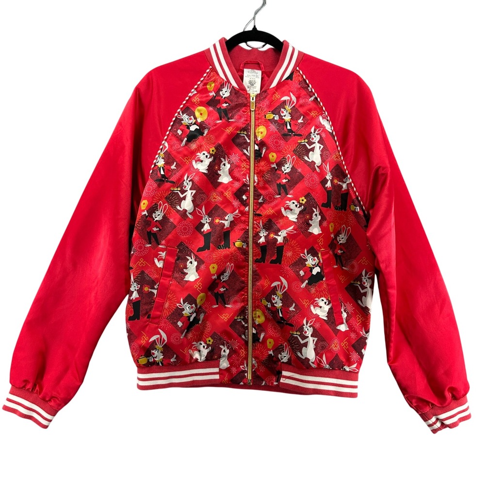 Disney Parks Lunar New Year 2023 Rabbit Character Red Bomber Jacket Size Small‎